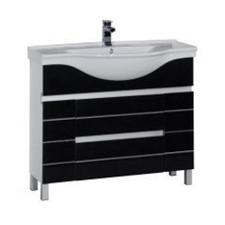Тумба с раковиной Aquanet Доминика 100 черный