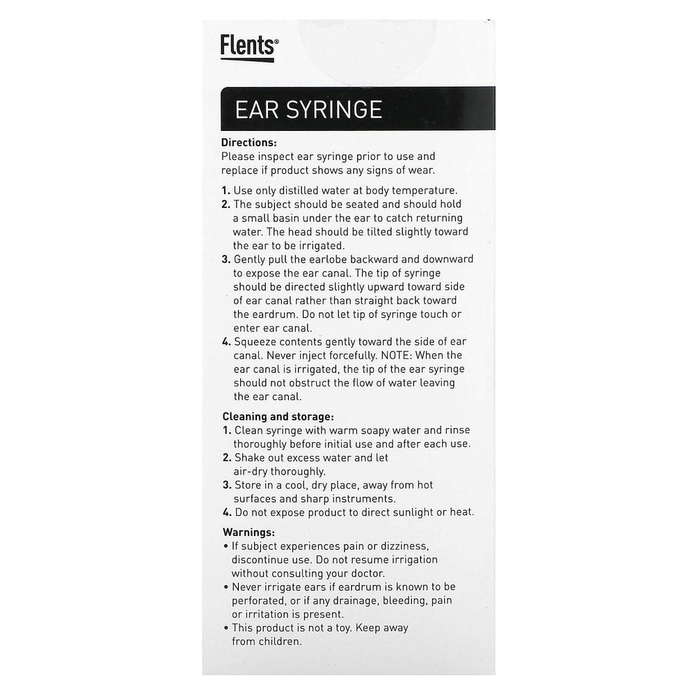 Flents, Ear Care, ушной шприц, 1 шт., 89 мл (3 унции)