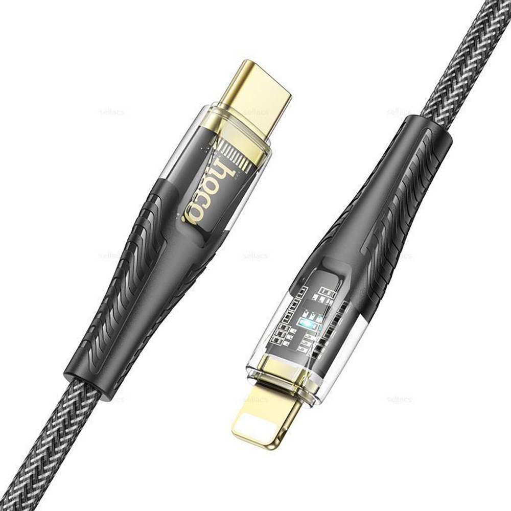Кабель Lightning -TypeC HOCO U121 PD 27W (черный) 1м