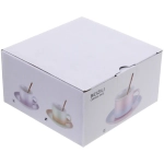 Чайная пара «Северное сияние» (кружка 230мл, блюдце, ложка) розовый