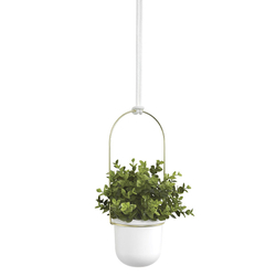 Набор подвесных горшков для растений triflora, белый-латунь, 3 шт.