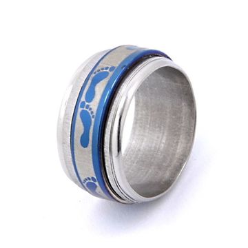 Кольцо стальное (92) "След"