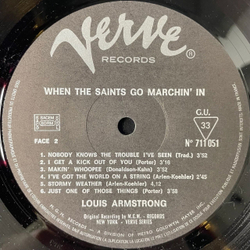 Винтажная виниловая пластинка LP Louis Armstrong When The Saints Go Marchin In Satchmo (France 1971)