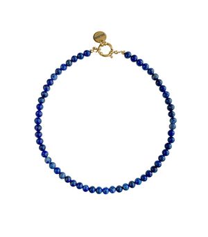 Колье  из бусин камня  ( lapis lazuli )