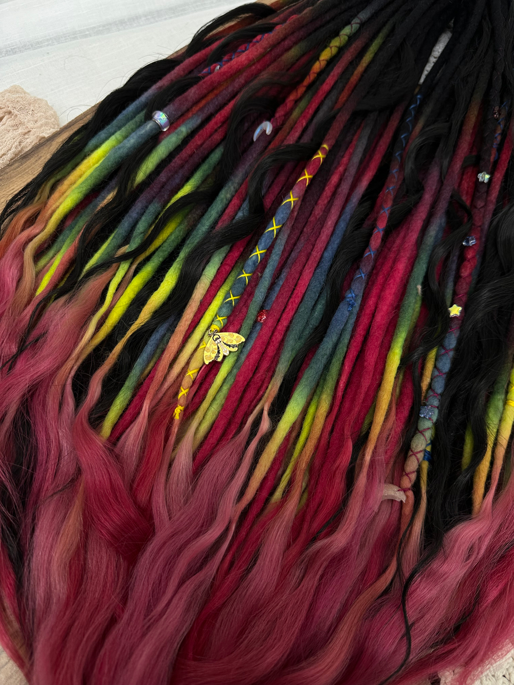 Войлочные дреды с кончиками из козы