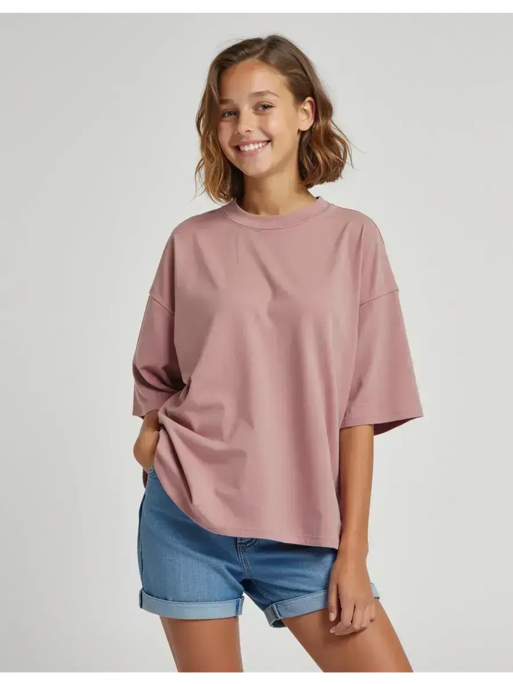 Футболка оверсайз базовая для детей и подростков