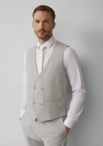 s.O PURE: двухрядный жилет из эластичной ткани в клетку в клетку Black Label