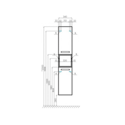 Полка навесная Акватон Лофт Фабрик, дуб эндгрейн