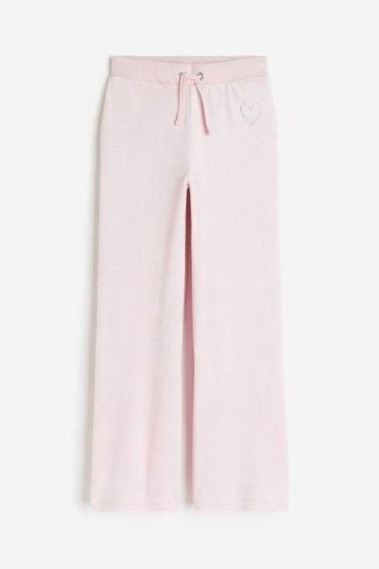 H&M Велюровые брюки, розовый