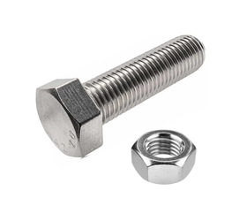 Болт DIN933 М 5х30 с гайкой DIN934 (белый цинк 6 шт) 560380