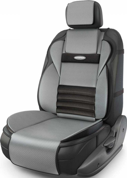 Накидка на сиденье Autoprofi Multi Comfort MLT-320G BK/D.GY экокожа черная/темно-серая.