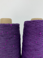 FORTE; 100% хлопок, пайетки 2мм; 640м/100гр; цвет: темно-фиолетовая нить, сиренево-малиновые пайетки; S715 MP