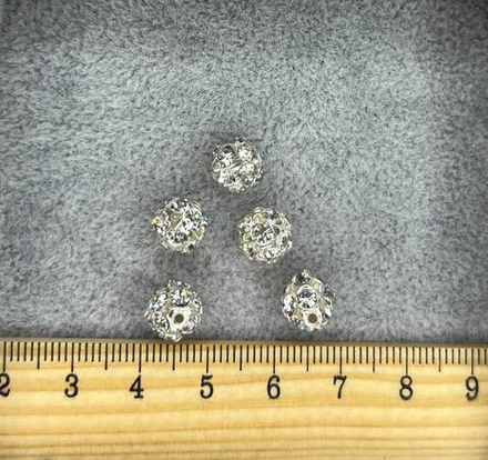 Бусины люкс (Корея) ажурные с цирконами 0436