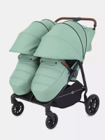 Детская прогулочная коляска для двойни Rant Twinny Wild green