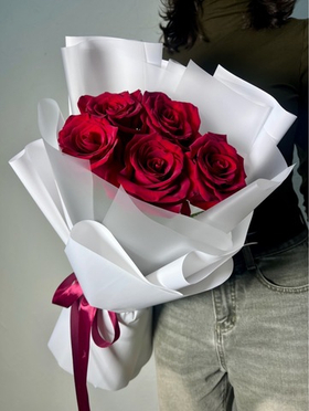 Букет "Клубника со сливками" 5 шт.