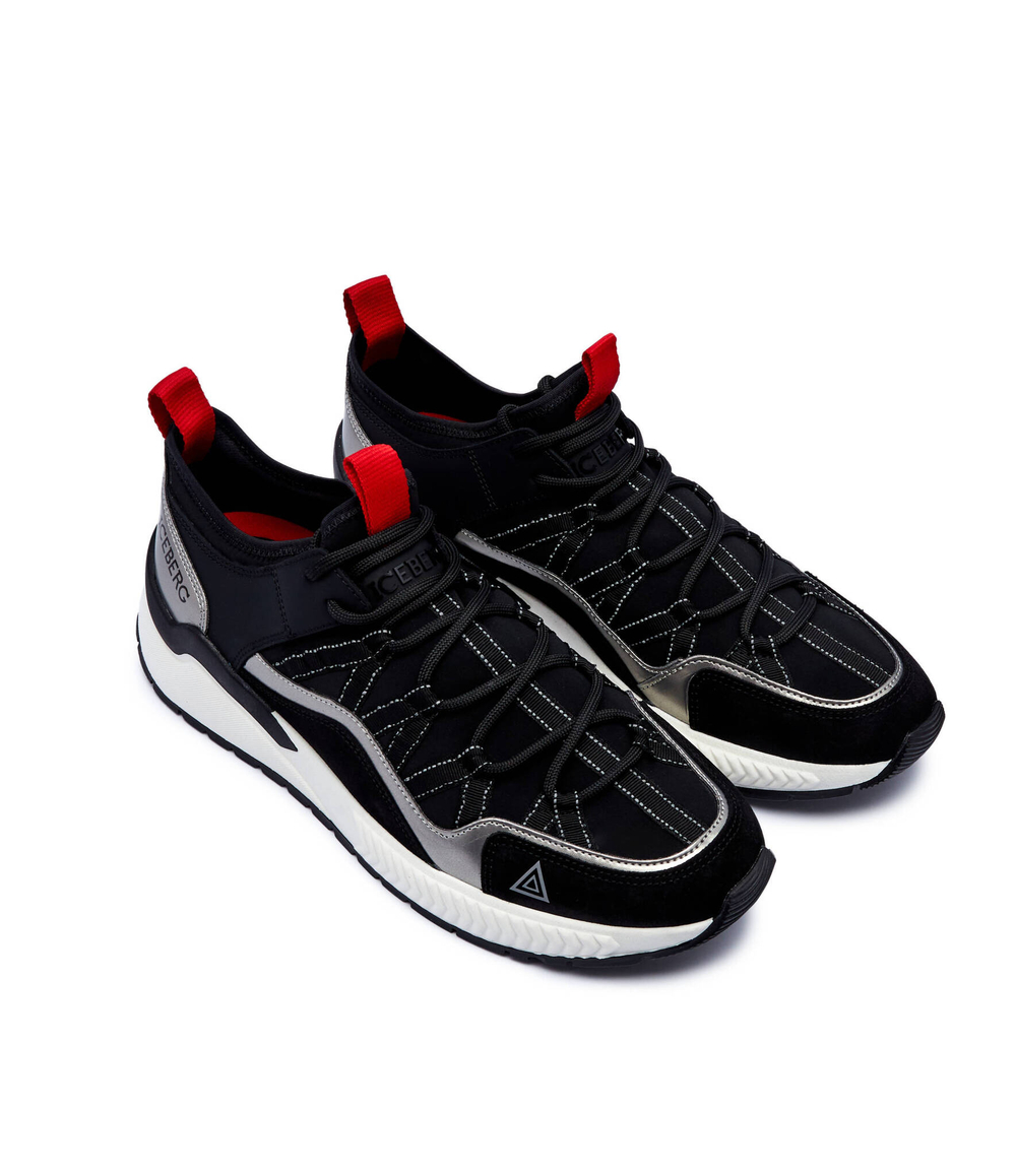 Кожаные кроссовки comb.space Iceberg - черный(IU1638)