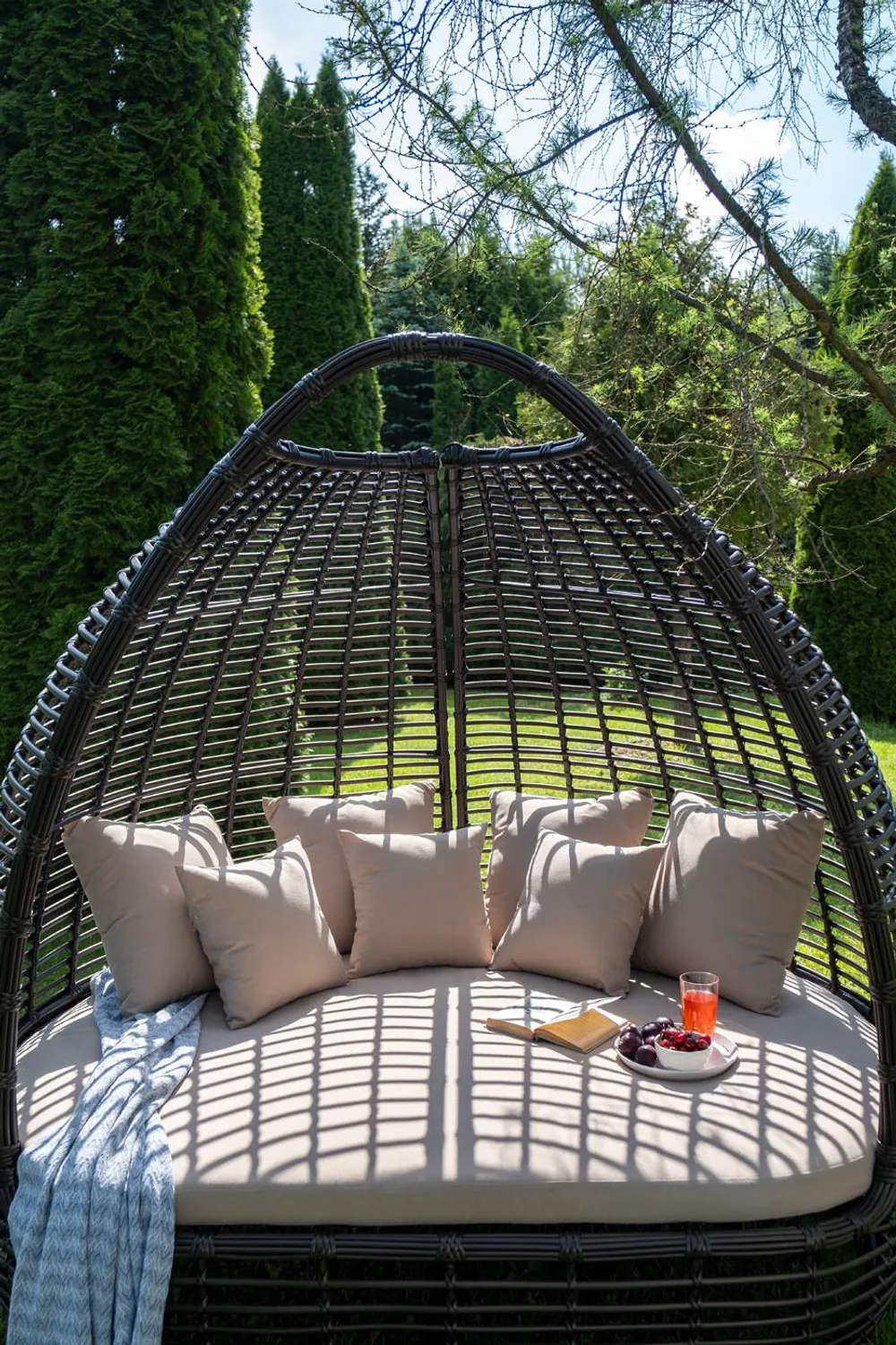 "Тенерифе" плетеная кровать, цвет бронзовый