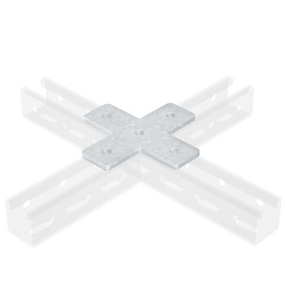 Пластина соединительная Х-обр., INOX 304