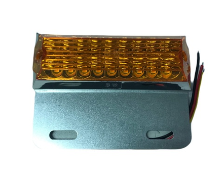 Фонарь светодиодиодный 24В оранжевый маркер. (узкий) с металлическим креплением