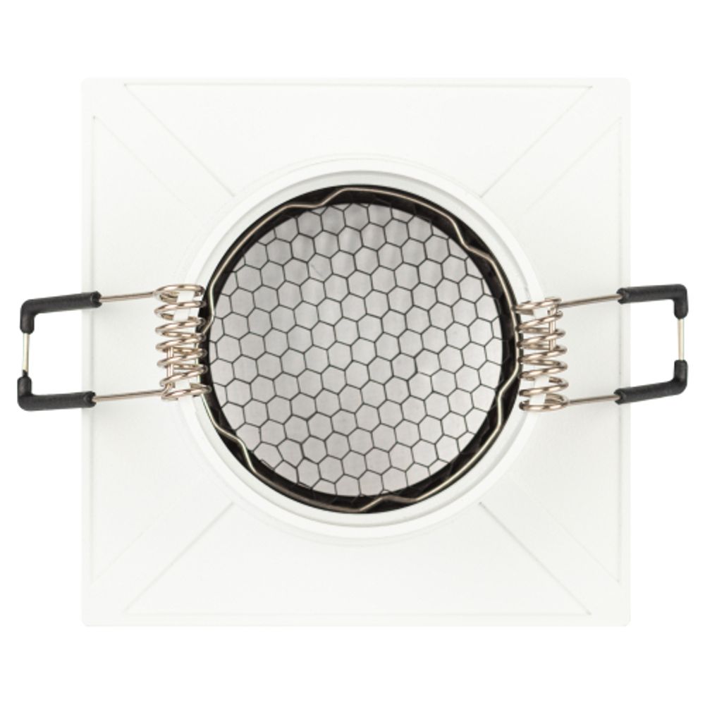 Светильник встраиваемый алюминиевый ЭРА KL110 WH/BK под лампу MR16 GU5.3 белый/черный матовый | Алюминиевые встраиваемые светильники