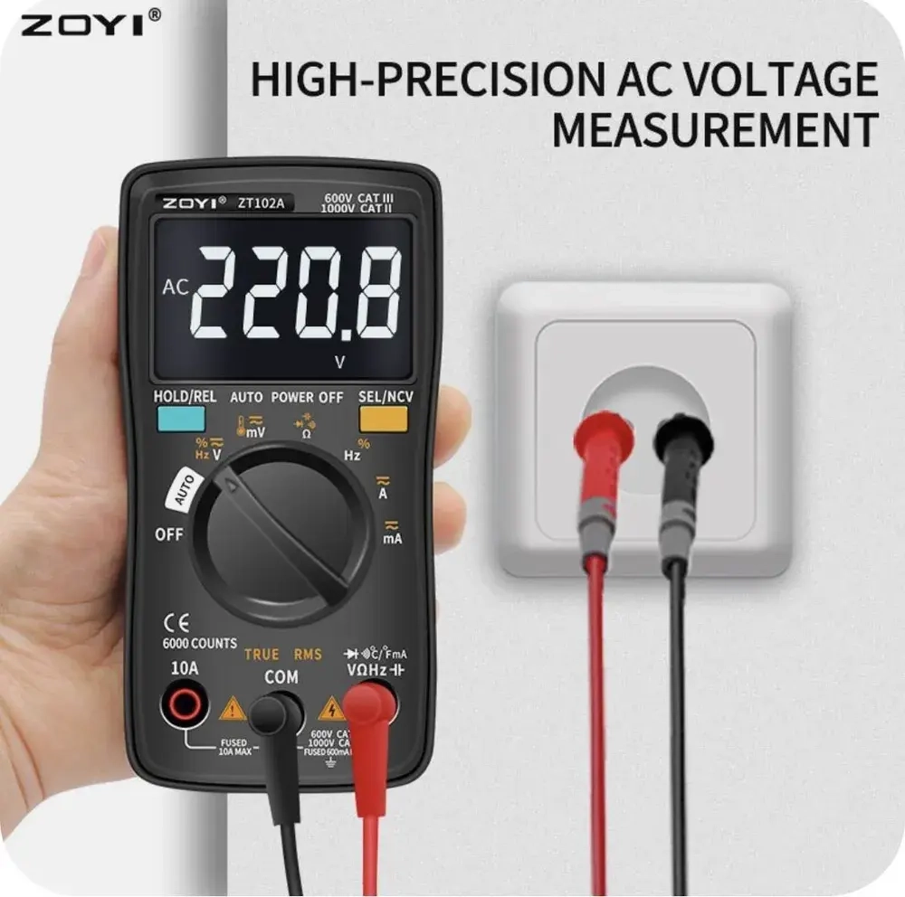 Цифровой мультиметр ZOYI ZT102A 6000 отсчетов