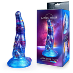 Фантазийный фаллоимитатор - 23 см. (Цвет: синий)