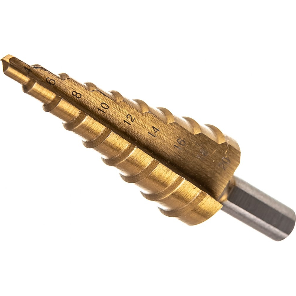 Сверло по металлу ступ. 4-20мм*9ступ. титан профи Атака