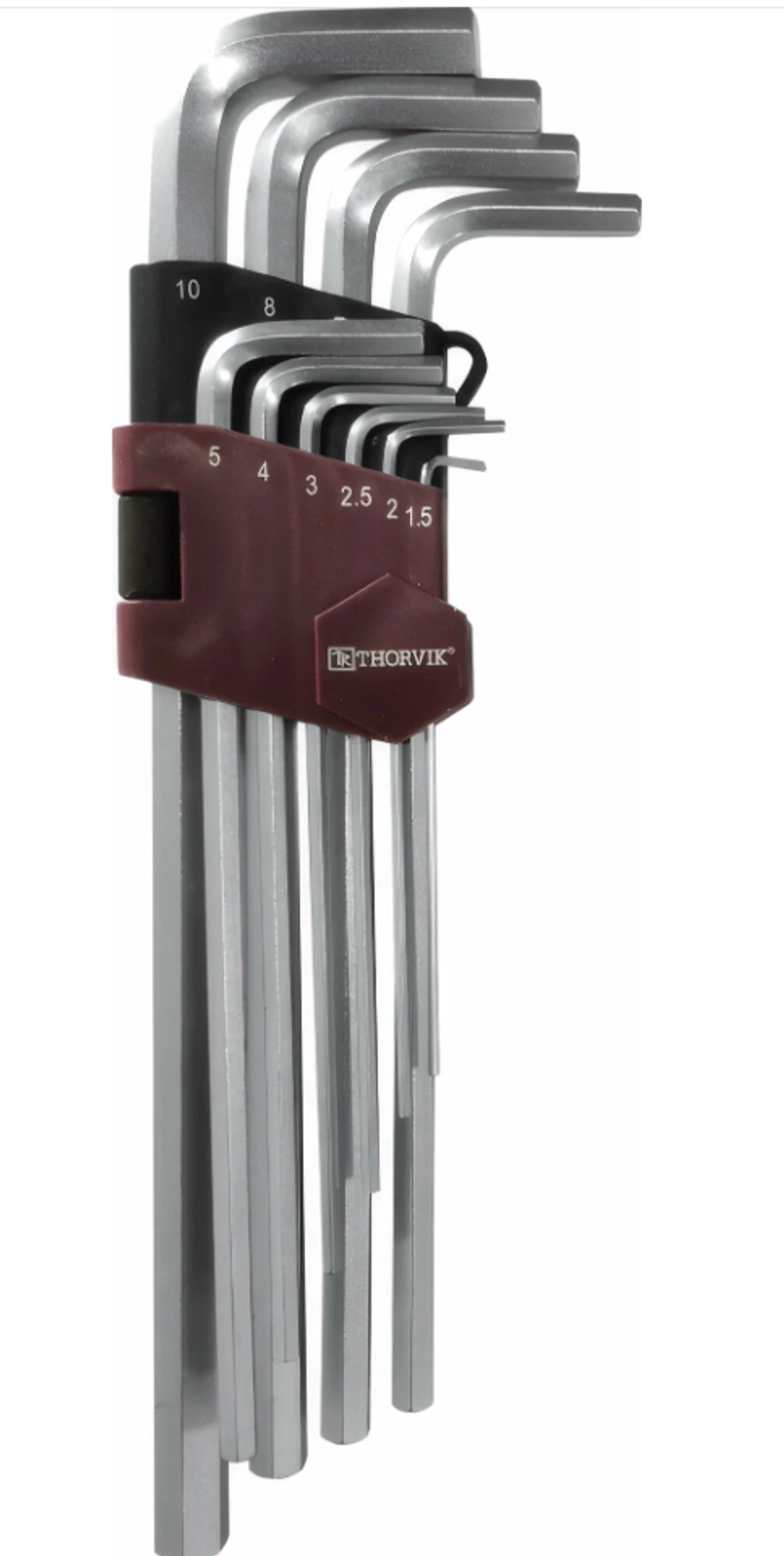 64150 Набор L-образных ключей HEX удлиненные H1.5-H10 9шт