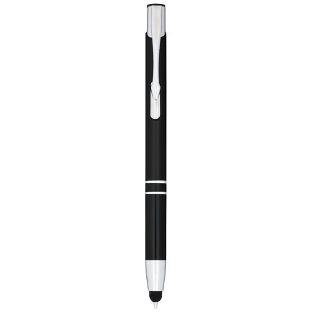 Шариковая кнопочная ручка-стилус Moneta из анодированного алюминия