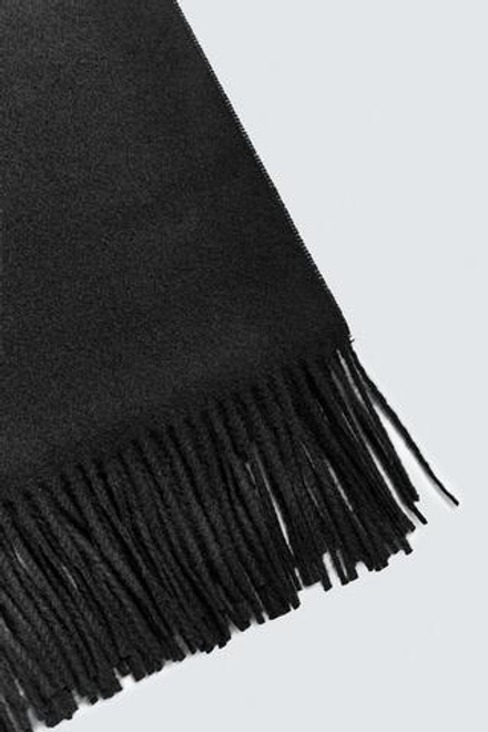 ZARA ШАРФ С БАХРОМОЙ, ЧЕРНЫЙ