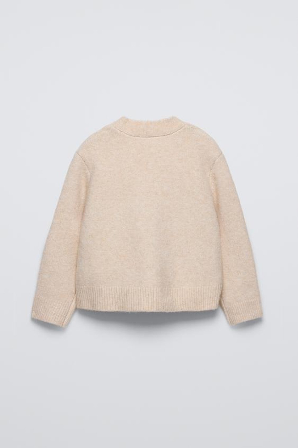 ZARA ОДНОТОННЫЙ КАРДИГАН, СВЕТЛО-БЕЖЕВЫЙ