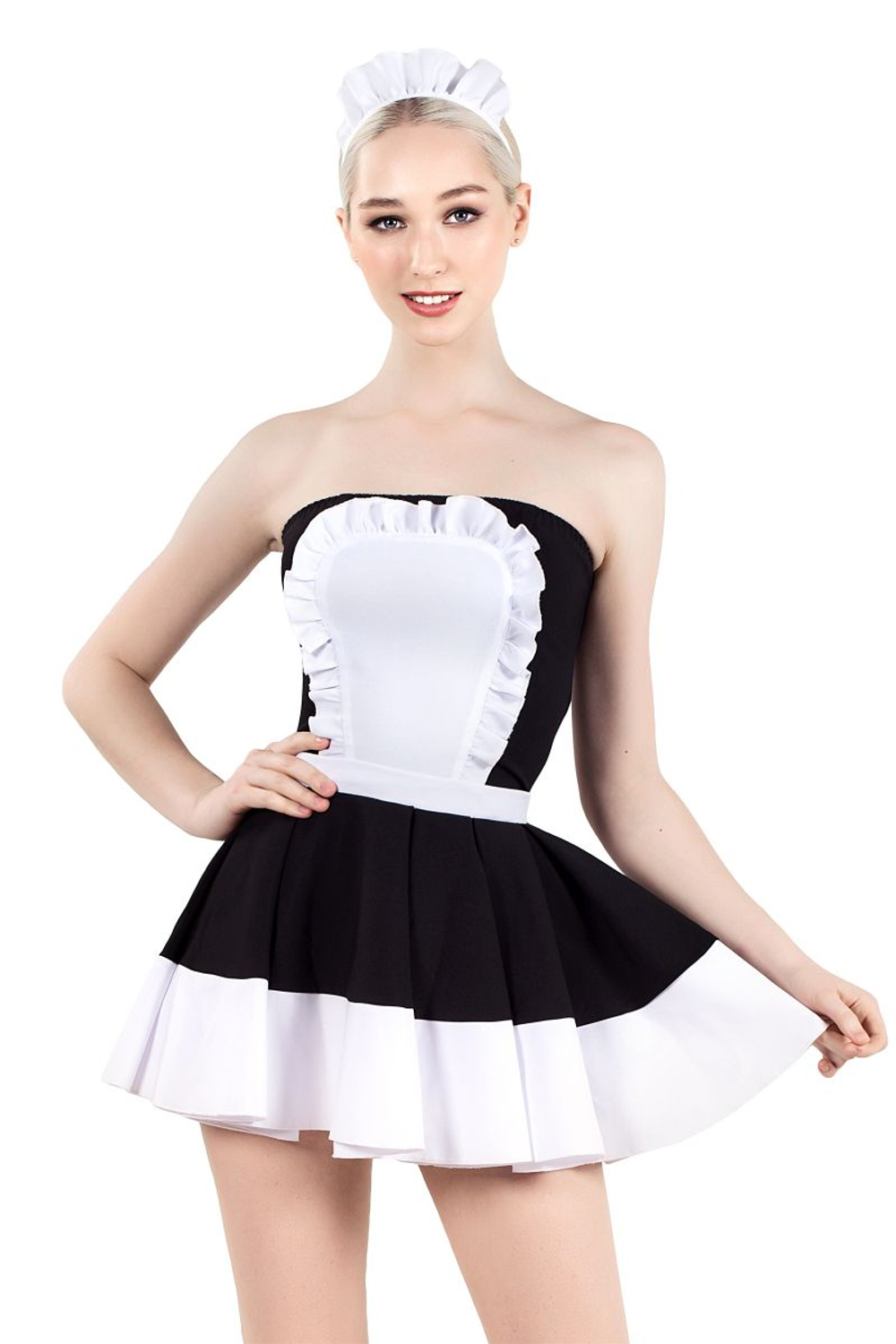 Костюм Горничная - низ (Размер: 44-46) (Цвет: черный с белым)