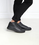 Кожаные кроссовки Calvin Klein - черный(HM0HM01269)