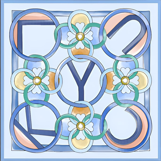 Платок двойной печати 88x88 см AV-BSD1031240201