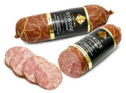 Колбаса варено-копченая "Бужоле с говядиной" Пинск