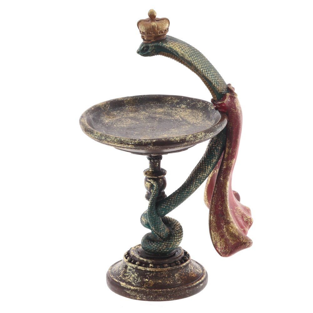 GAEM Изделие декоративное "Змея с блюдом", D 15 см, L17 W19 H29 см