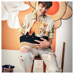 Корзина IKEA MAVINN (МАВИНН), Черный / Бежевый, 38x30x18 см