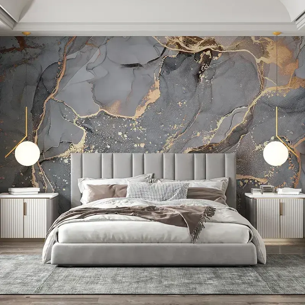 Фотообои мрамор абстракция флюид "Флюид #1", 420см x 270см, флизелин премиум моющиеся GradientArt FLU1420270N