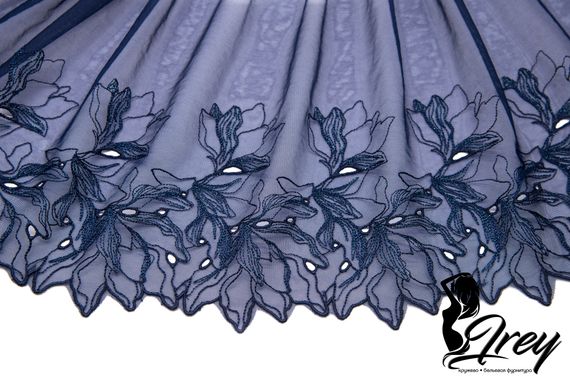 05-101 Вышивка на неэл. сетке 25 см, темно-синий (правая)