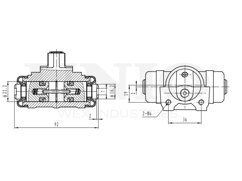 Цилиндр тормозной колесный UNIO BRC-20565