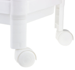 Этажерка узкая на колесах (4 секции) 530x170x180 полки с бортиками М2705