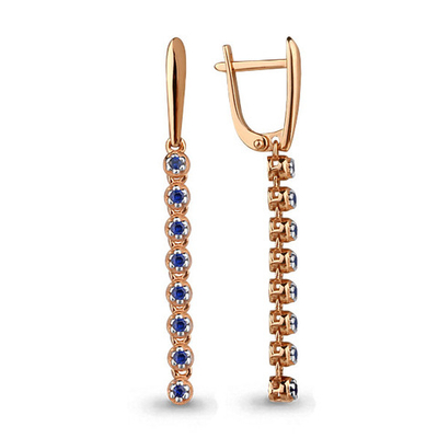 941855к Серьги из Золота с сапфирами