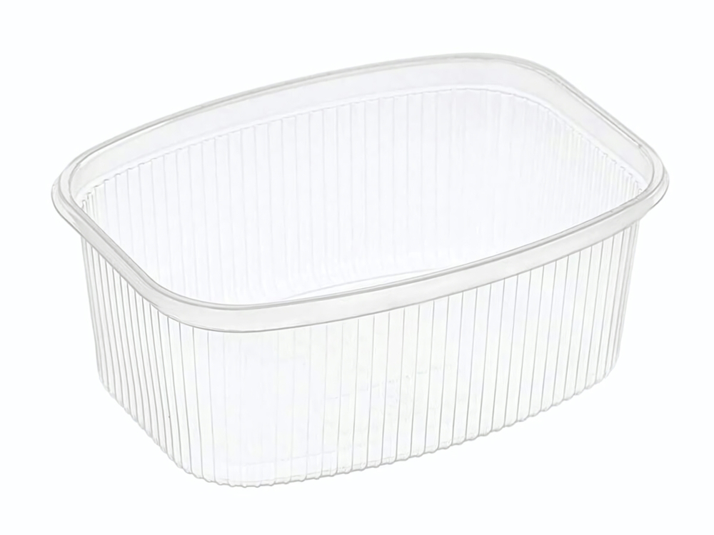 Контейнер 500мл для заморозки БЕЗ КРЫШКИ 139*102мм ребристый (50шт) (крышка 453367/454344)