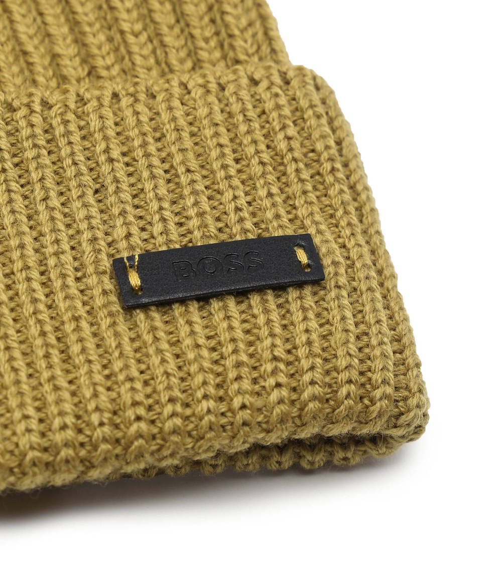 хлопковая шапка lupini BOSS BLACK - горчичный(50475952)