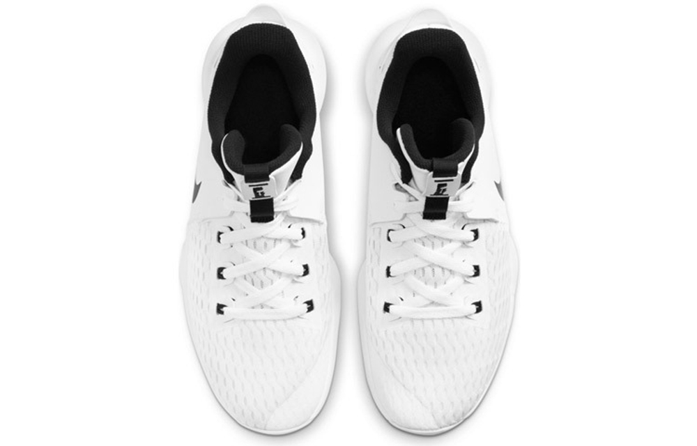 Nike Witness 5 EP shock absorption, non-slip, wear-resistant, low-cut actual combat basketball shoes for men and women with the same milk white and black domestic version