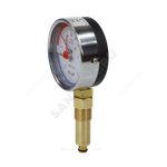 Термоманометр МД04 радиальный Дк80 0-0,6 МПа L=40мм G1/4" 120С с переходником на G1/2" ЭКОМЕРА МД04-80-G-0,6МПа-120-L-40-РИ