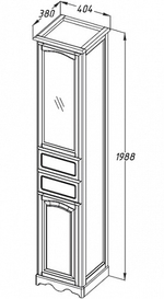 РИСПЕКТО 40 пенал лев./прав. Белый