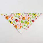 5112546 Нагрудник -бандана непромокаемый, с прорезывателем «Фрукты» на кнопке