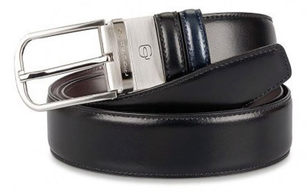 Ремень Piquadro C11 черный и синий кожа (CU3049C11/NB)