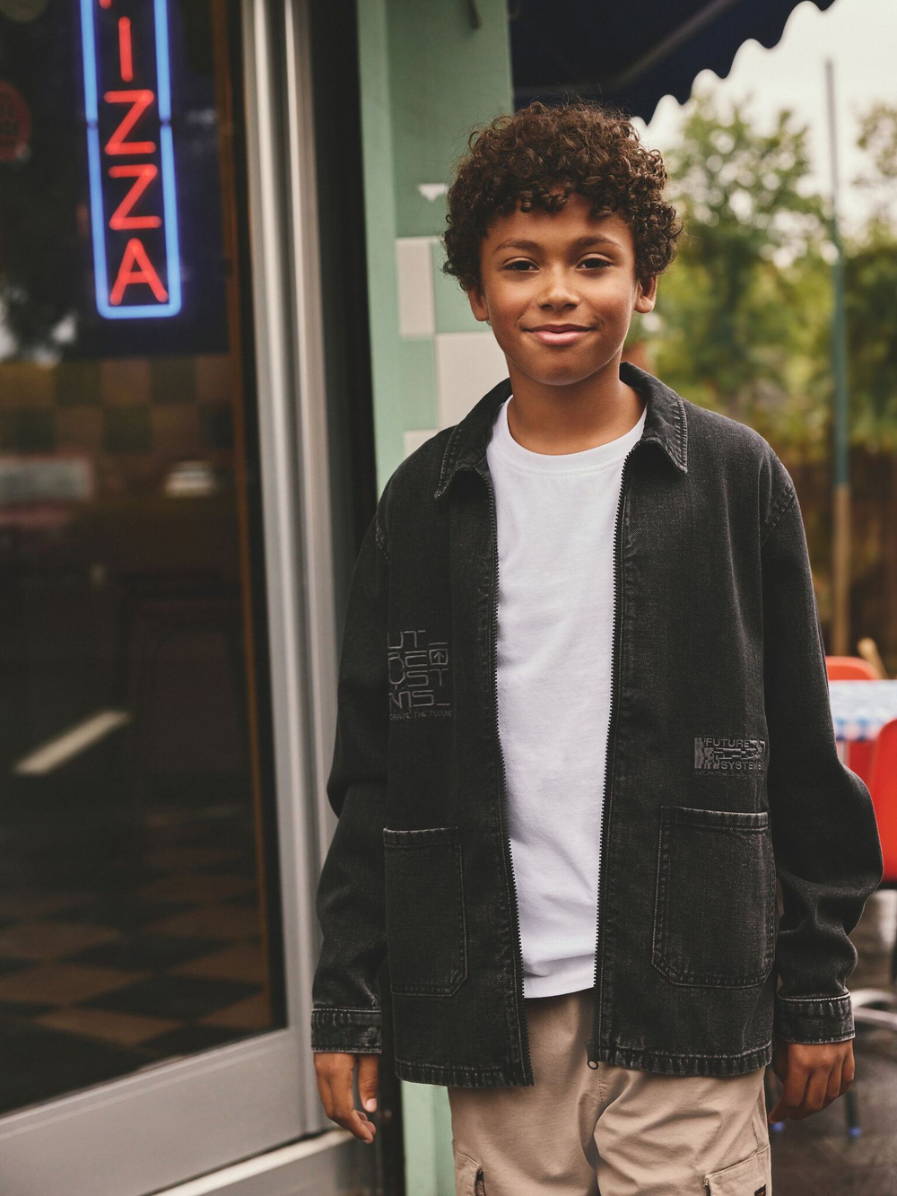 Рубашка джинсовая для мальчика Next B12-114, Черный